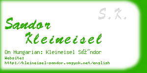 sandor kleineisel business card